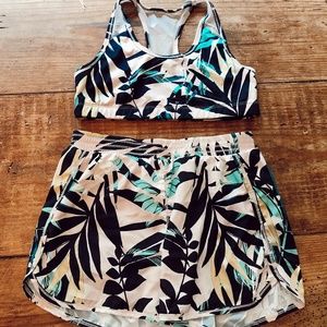 Sports bra and shorts